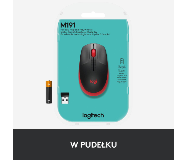 LOGITECH M190 Red - 591051 - zdjęcie 11